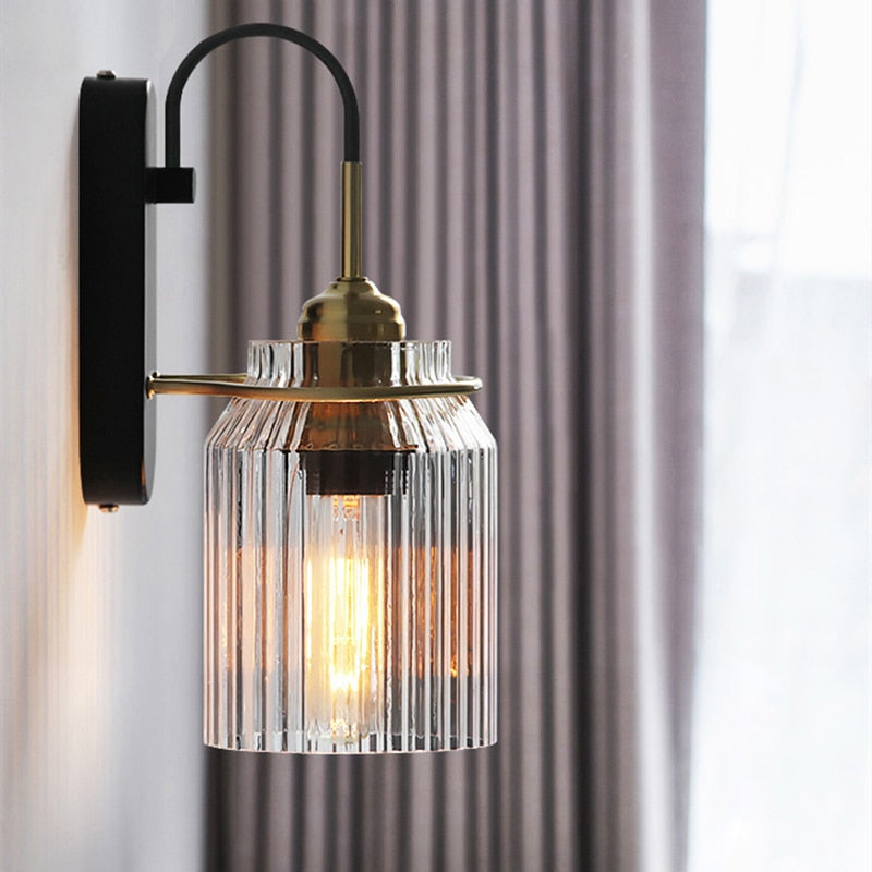 Industrial Style Glass Funnel Wall Lamp